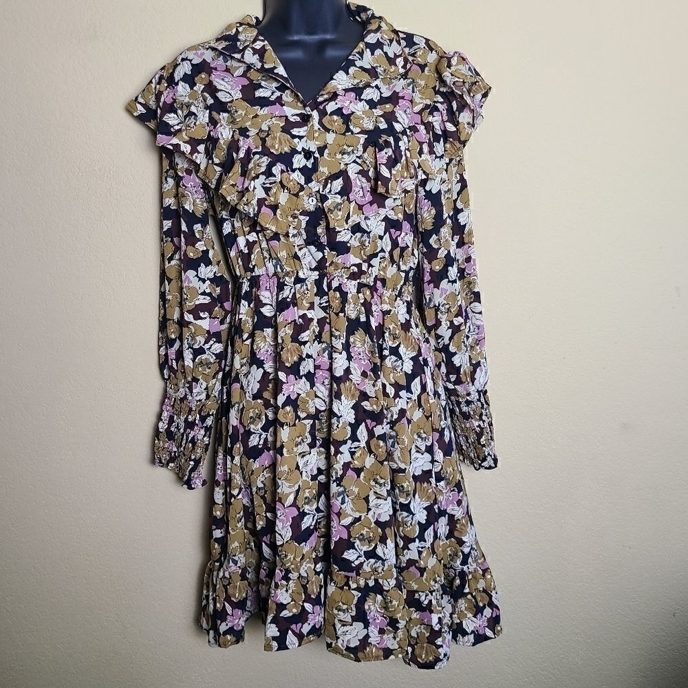 NWT I. Madeline Floral Long Sleeve Dress